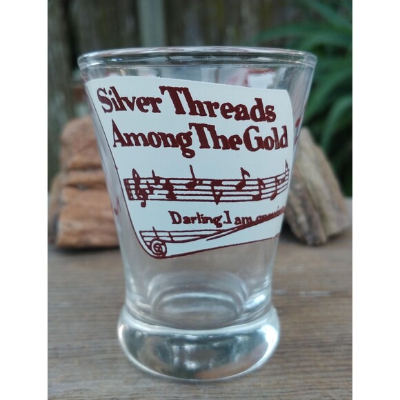Vintage Classics Folk Song Themed Shot Glass Set, 4 Retro Cocktail Glasses - Picture 11 of 16